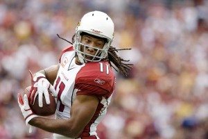 Cardinals' Fitzgerald pulls in a catch against the Redskins during their NFL football game in Landover, Maryland