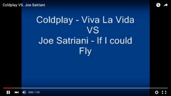 VIDEO: ¿“Viva la vida” de Coldplay basada en “If I could fly” de Joe Satriani?