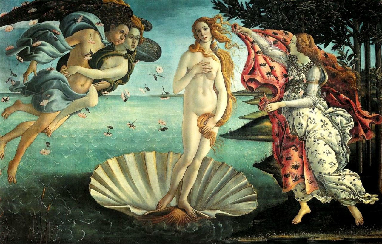 ‘El nacimiento de Venus’, 1482, Sandro Botticelli, Galería de los Uffizi, Florencia. (Foto: uffizi.org)