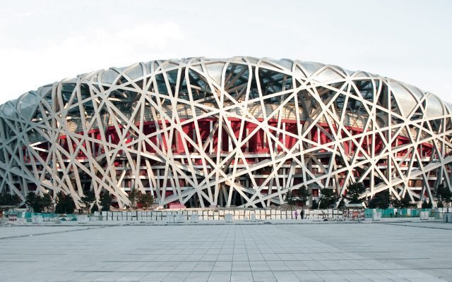 China, Peking, 15.12.2007, Olympistadion Architekt: Herzog de Meuron, Baujahr 2004-2008, [©(c)Julia Jungfer, artur architekturbilder agentur, Tel. +49 201 89 09 390, info@arturimages.com; Veroeffentlichung nur gegen Honorar, Urhebervermerk und Beleg / permission required for reproduction, mention of copyright, complimentary copy; Bankverbindung / bank account and sorting code: Postbank Koeln, Konto 3582 05 03, BLZ 370 100 50; IBAN: DE 63 3701 0050 0035 8205 03, BIC: PBNKDEFF, U.St.ID / V.A.T.: DE 811 983 492