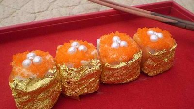 Sushi de oro, foto de Filipi Know.