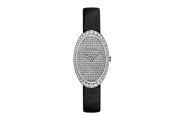 Reloj para cóctel de Tiffany & Co con diamantes en pavé. 