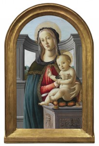 Botticelli, “Madona and Child with a Goldfinch” Galeria Moretti.
